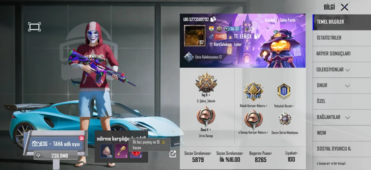 Dolu pubg hesabı